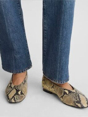 Everlane The Day Glove Leather Ballet Flats in Snakeskin Size 7 (Run Small)